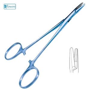 Porte-aiguilles chirurgical 6flowers Halsey pour chirurgie générale, certifié CE, manuel, en acier inoxydable, classe I - Product Image 1