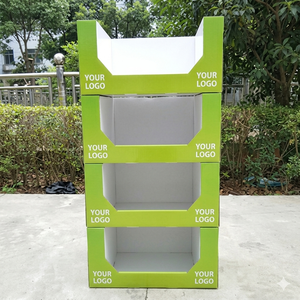 Embossed <b>Corrugated</b> Board Rigid Supermarket Display <b>Paper</b> Boxes Handle Custom Logo Recyclable Premium Retail Shelf Ready - Product Image 4