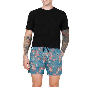 Short de gymnastique en maille imprimé de fleurs de haute qualité Short en maille de basket-ball à sublimation en polyester avec logo personnalisé pour hommes - Product Image 4