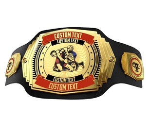 Cinturón de Campeonato de Lucha Libre Personalizado - Forro de Cuero Ecológico de Alta Calidad, el Más Vendido, Logotipo Personalizado - Product Image 1