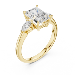 Anillo de Compromiso y Boda con Diamante Rectangular de 2 Quilates, Corte Esmerilado, Cultivado en Laboratorio, E Vs 1, Certificado IGI, Oro de Lujo de 10k/14k/18k - Product Image 6