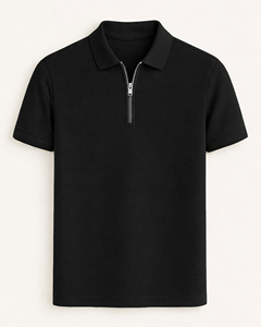 Polo de Golf Personalizado con Logotipo para Hombre, Manga Corta, con Cierre de Cremallera, Absorbente de Humedad, para Tenis y Deportes - Product Image 2