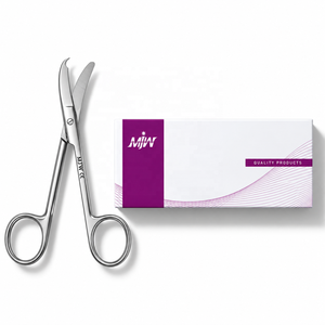 Ciseaux à points courts courbés de 3,5 pouces, ciseaux à sutures incurvés en acier inoxydable, ciseaux chirurgicaux pour couper les points, CE ISO 13485 - Product Image 4