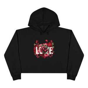Sudadera con Capucha para Mujer con Estampado de Corazón de Cereza, Sudadera de Felpa de Algodón con Estampado Floral, Ropa Informal Cómoda - Product Image 1
