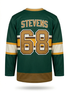 Jersey de Hockey sobre Hielo Personalizado para Hombre, Servicio OEM al por Mayor, Impresión por Transferencia de Calor, Rojo, Manga Larga, Ecológico, 100% Poliéster - Product Image 6