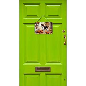 Brittany Fall Cuisine Tentures Murales Nouveau 8HX12W Multicolore Aluminium Métal Signe Citrouilles Porte Plaque Suspendue pour Bar Home Decor - Product Image 2