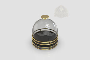 Campana de Cristal y Acero Inoxidable de Lujo con Base, Diseño Kuwaití Premium para Pastelería, Soporte de Exhibición Moderno y Ecológico para Panadería - Product Image 2