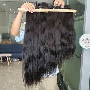 100% naturel vietnamien brut extensions de cheveux humains os faisceaux droits HD pour dentelle frontale pour les femmes noires Nature vague naturelle - Product Image 2