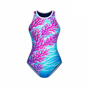 Maillot de bain une pièce sexy à coupe haute, design professionnel, couleurs et logo personnalisables, impression frontale, séchage rapide, imperméable - Product Image 1