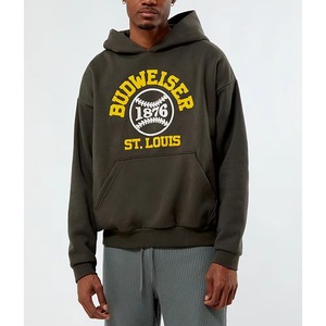 Vente directe usine OEM – Sweats à capuche imprimés en relief 100 % coton, vêtements décontractés d'hiver, couleur unie, en molleton – Fournisseur en gros - Product Image 1