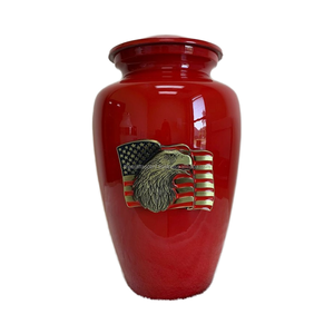 Urne funéraire en aluminium de style européen personnalisée en gros pour les cendres d'adultes et d'animaux de compagnie, métal de haute qualité personnalisable - Product Image 1