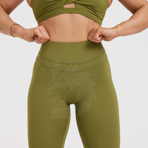 Legging de yoga sur mesure en polyester et coton, élastique, respirant, tricoté, de haute qualité, style unique pour la confection sur mesure - Product Image 3