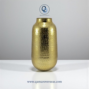 Modern Design Aluminium embossed Design Gold Flower Vase for Home Decoration Office Decoration Dining Decor - Product Image 2
