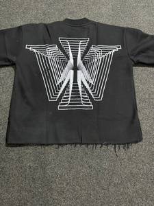 T-shirt à manches courtes pour homme noir, motif uni, col rond, style décontracté, coupe ample, marque haut de gamme, logo imprimé numériquement au dos, jersey - Product Image 2