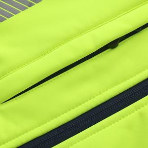 Veste de travail haute visibilité respirante personnalisée orange pour la construction avec plusieurs poches - Product Image 5