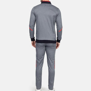 Ensemble de survêtement gris premium pour homme avec veste à col montant et pantalon de jogging ajusté – Tenue de sport décontractée et respirante - Product Image 4