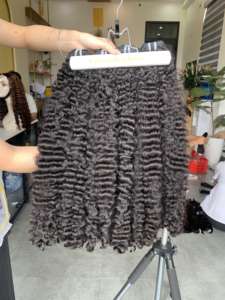 Vente en gros 30 pouces perruque de cheveux humains vietnamiens colorés Style eurasien texture vague profonde couleur naturelle brute livraison directe disponible - Product Image 4
