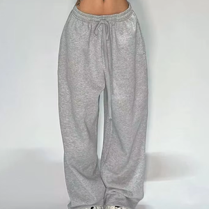 <b>Women's</b> Custom Two-Piece Heavyweight Oversized Winter <b>Sweatpants</b> Baggy Front Style with Flat Design and Washed Technics - Product Image 6