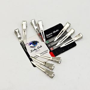 Outils de cils chanceux personnalisés 10 pièces couleur argent de qualité chirurgicale en acier inoxydable professionnel fortement outil d'extension de cheveux - Product Image 3