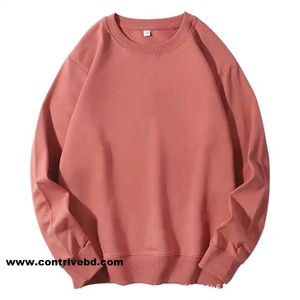 Sweat-shirt à capuche en molleton respirant personnalisé en gros, 380g, doublure coton/polyester, col rond unisexe, pull vierge pour homme - Product Image 5