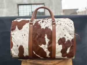 Sac de voyage léger en cuir véritable avec logo personnalisé, sac de week-end, sac de voyage pour une nuit, bagage à main LHODB-0118B - Product Image 4