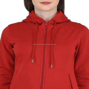 Slim Fit Zip up crop <b>top</b> streetwear style <b>long</b> <b>sleeves</b> Hoodie for Women Solid Color Sweatshirt - Product Image 6