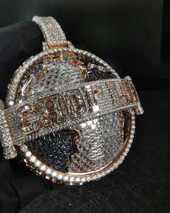 Collar de Hip Hop para Hombre con Letra Personalizada, Plata de Ley 925, Diamantes Moissanite VVS, Número, Nombre, Inicial, Logotipo - Product Image 2