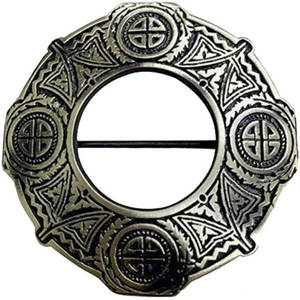 Broche Escocés con Nudo Celta y Acabado Antiguo, Diseño de Cuadros, para Trajes Formales, Unisex, 2026 - Product Image 1