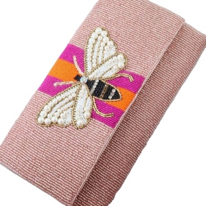 Solder <b>bags</b> Seed Beads Embroidery <b>Clutch</b> <b>Bag</b> Beaded <b>Clutch</b> Intricate Design Artisanal Floral Motif Hand stitched <b>Small</b> Beads - Product Image 4