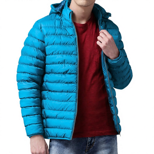 Men Fashion Casual Winter Jacket Outerwear Lightweight Padded <b>Coat</b> Hooded Regular Design Plus Size Warm Zipper - Product Image 6