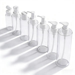Bouteilles cylindriques en plastique PET transparent personnalisées pour shampoing, lotion, soins de la peau, emballage cosmétique, couleur personnalisée OEM/ODM - Product Image 3