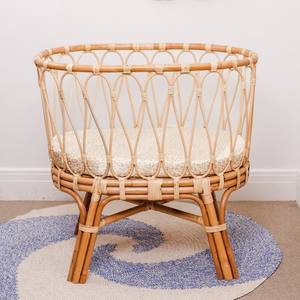 Lit bébé rond en rotin, berceau pour nouveau-né, lit de bébé artisanal, berceau, lit de couchage, berceaux en gros - Product Image 3