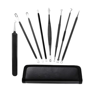 Professional 8 Piece Stainless Steel Acne Blackhead Extractor Kit Pimple Remover Beauty <b>Tools</b> for Facial Skin Care - Product Image 1