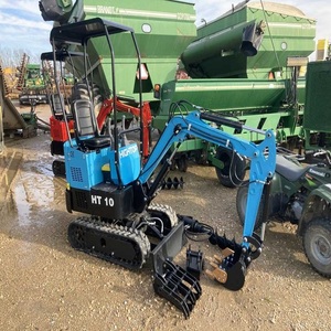 Mini-excavatrice sur chenilles HT10 de petite taille, machine hydraulique à haute efficacité avec moteur pour l'agriculture et la construction - Product Image 6