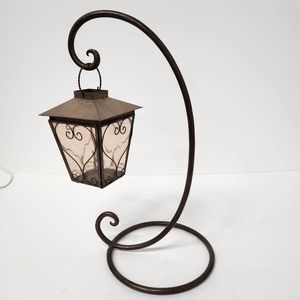 Industrial Design Metal Lantern With Floor Stand For Modern Apartment <b>Decor</b> And Stylish Candle Display - Product Image 5