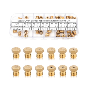 Kit de conversion d'orifice pour cuisinière et four, Buse de brûleur à jet en laiton de remplacement, Embout de pulvérisation de gaz M6x0.75 mm, Pièces de tuyauterie de gaz propane GPL - Product Image 1