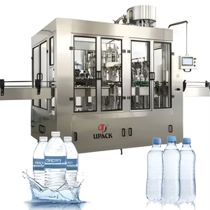 Usine de remplissage automatique d'eau minérale 60 BPM, cuve sous pression 4000L/heure, moteur en acier inoxydable, garantie 1 an - Product Image 1