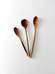 Juego de cucharas de madera hechas a mano, utensilios de cocina rústicos naturales tallados para uso doméstico, artesanías>Natural Crafts - Product Image 6