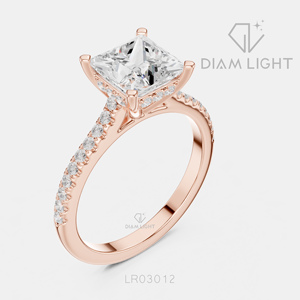 14KT White Gold 2.15CT Princess Cut Lab Grown Diamond Engagement <b>Ring</b> IGI Certified F+ Color VS+ Clarity Bridal Promise <b>Ring</b> - Product Image 6