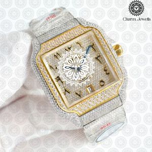 Reloj Rectangular de Acero Inoxidable para Mujer Charm_Jewells con Bisel de Diamantes, Cristal de Zafiro, Visualización de Fecha, Moda de Lujo - Product Image 5
