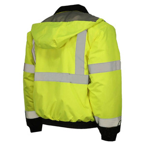 Factory High Visibility Long Sleeves Safety Jacket With Pocket Reflective Work Custom made Logo Safety Jacket For Men - Product Image 4