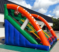 Grand jeu gonflable de lancer de ballon de football pour événements sportifs en plein air, fêtes et entreprises, marque MILE, garantie 3 ans