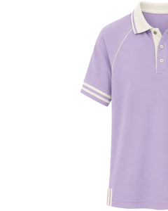 ผลิตเสื้อโปโลผู้ชายสีขาวลาเวนเดอร์แบบกำหนดเอง เสื้อผ้ากีฬาลำลองระบายอากาศได้ดี แขนสั้น ผ้าคอตตอนผสม - Product Image 3