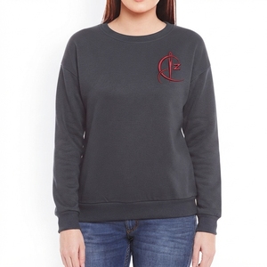 Sudadera para Mujer, Transpirable, Ecológica, Personalizada, a Precio Económico, OEM, 100% Algodón, Cuello Redondo, Lisa, Personalizada por Delante - Product Image 1
