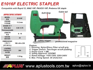 APLUS E1016F, corona de 11,2mm, HERRAMIENTA MAX 10F, PISTOLA GRAPADORA ELÉCTRICA TAPICERÍA - Product Image 2