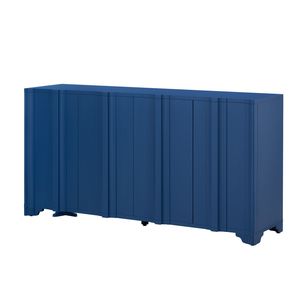 U_STYLE Sophisticated 4-Door Multi-Layered <b>Pine</b> Veneer <b>Sideboard</b> with Intricate Linear Accents Luxurious Design - Product Image 5