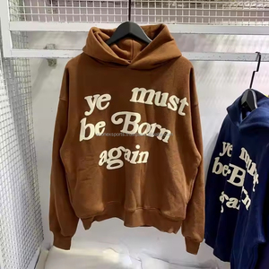 Sweatshirts pulls 100% coton pour hommes Sweat à capuche lourd de haute qualité avec impression bouffante Style Streetwear - Product Image 2
