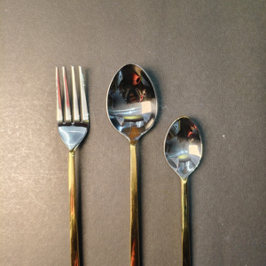 Serveur à gâteau élégant en acier inoxydable avec poignée en forme de branche d'orchidée dorée, pelle à dessert décorative pour gâteaux de mariage, anniversaires - Product Image 6