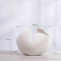 Vase en céramique blanc style nordique moderne, porte-fleurs, arrangement floral fait main, porcelaine artisanale décorative