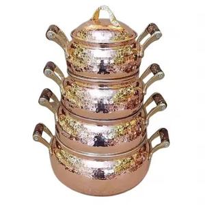 Casserole de luxe en acier inoxydable martelé avec base à motif mosaïque, pot de service pour buffet, vaisselle d'hôtel - Product Image 5